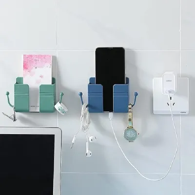 Mobile Phone and Plug Wall Holder Wall Mounted (1 Pc)